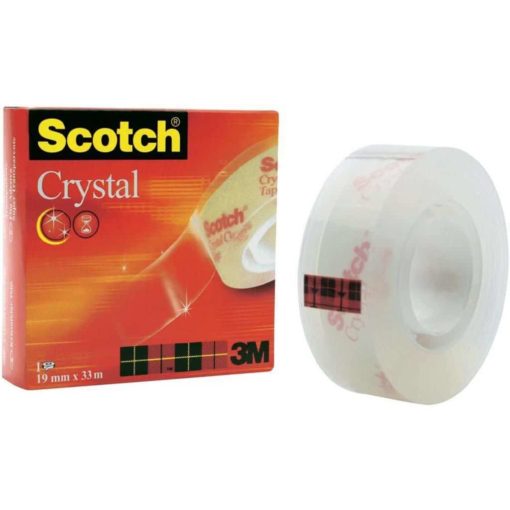 diafani kristalliki tainia scotch crystal tape19mmx33m tetragono
