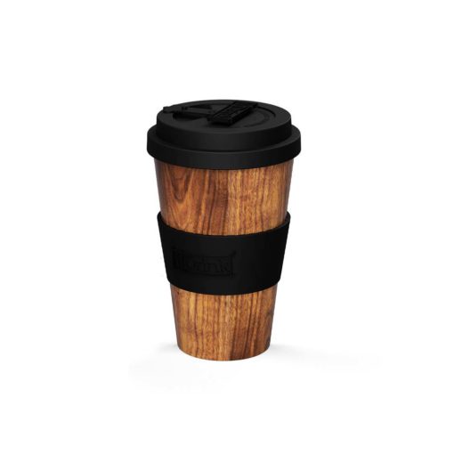 Ποτήρι Bamboo με καπάκι iDRINK Wood 435ml ID5007